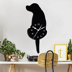 Acheter Dessin Animé Acrylique Balançoire Quartz Horloge Murale Chien Queue Enfants Chambre Pépinière Décor B