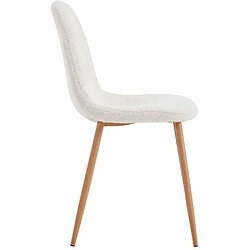 The Home Deco Factory Chaise assise en tissu bouclette Freya (Lot de 2). pas cher