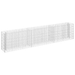 vidaXL Lit surélevé à gabion Acier galvanisé 270x30x60 cm