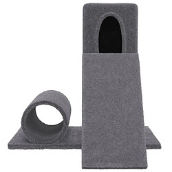 Helloshop26 Arbre à chat meuble tour grimper jouet grattage grattoir escalade plateforme avec griffoir en sisal foncé 59 cm gris 02_0022443