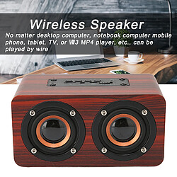 Avis ComfortXL Haut-parleur bluetooth rétro avec microphone intégré, haut-parleur sans fil portable, prend en charge les cartes mémoire usb aux mp3, grain de bois rouge