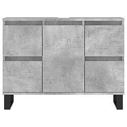 Maison Chic Armoire salle de bain,Meuble de rangement de salle de bain,Meuble haut gris béton 80x33x60cm bois d'ingénierie -GKD831291 pas cher