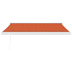 Avis Maison Chic Store banne | Auvent rétractable de porte | Marquise Brise-soleil orange et marron 3x2,5 m tissu et aluminium -GKD31185