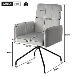 ComfortXL Ensemble De 2 Chaises De Salle À Manger En Velours, Gris