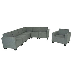 Avis Mendler Modular Sofa-System Ensemble de canapés Lyon 6-1, tissu/textile ~ gris