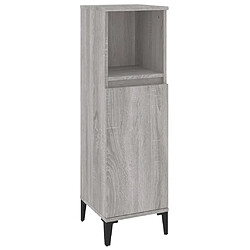 Maison Chic Armoire salle de bain,Meuble de rangement de salle de bain,Meuble haut sonoma gris 30x30x100 cm -GKD831713