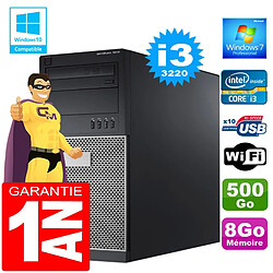 PC Tour DELL 7010 Core I3-3220 Ram 8Go Disque 500 Go Graveur DVD Wifi W7 - Occasion