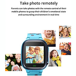 Avis Universal Montres intelligentes pour enfants SOS Montres mobiles Montres intelligentes pour cartes SIM Photos Imperméables IP67 Montres pour enfants (bleues)