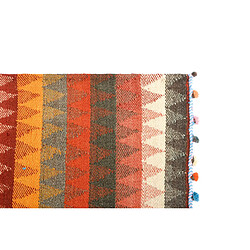 Vidal Tapis de laine 160x138 orange Jajim pas cher