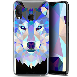 Caseink Coque Pour Samsung Galaxy A20E (5.8 ) [Gel HD Polygon Series Animal - Souple - Ultra Fin - Imprimé en France] Loup