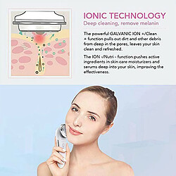 Acheter Chrono Instrument de beauté du visage Photothérapie à ultrasons LED Détoxification d'exportation du visage Rajeunissement des photons Nettoyage des pores Masseur facial(Blanc)