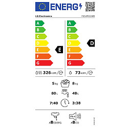 Lave-linge séchant hublot 8 kg 1400 tours/min - f854m22wr - LG