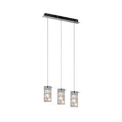 Luminaire Center Suspension Shine Verre,alliage métallique Chrome