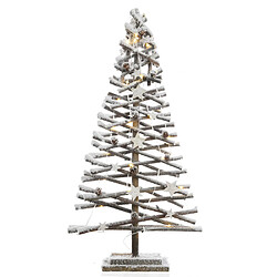 Everlands Sapin Bois Enneigé Lumineux 80 cm