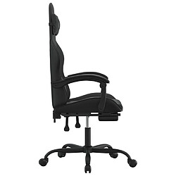 Avis vidaXL Chaise de jeu avec repose-pied Noir Similicuir