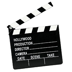 Avis Clap de cinéma Hollywood Clapper Board D'action 27.5x30cm Accessoires Film