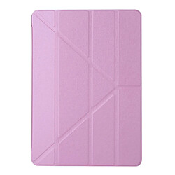 Etui en PU origami façon soie avec support rose pour Apple iPad 10.2 (2019)