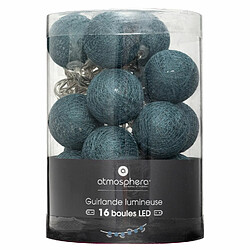 Acheter Atmosphera, Createur D'Interieur Guirlande LED 16 boules - Bleu canard