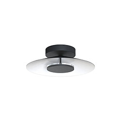 Inspired Plafonnier Rond 40cm, LED 20W, 3000K, 1400lm, Blanc/Noir, 3 ans de Garantie