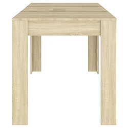 Avis vidaXL Table à manger Chêne sonoma 140x74,5x76 cm Bois d'ingénierie