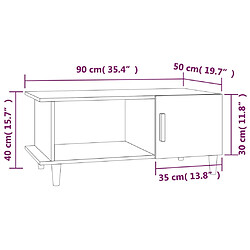 vidaXL Table basse chêne fumé 90x50x40 cm bois d'ingénierie pas cher