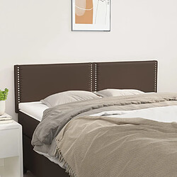 vidaXL Têtes de lit 2 pcs Marron 72x5x78/88 cm Similicuir