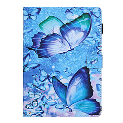 Etui en PU Impression de motifs Universel Antichoc papillon bleu pour votre Tablet 7 pouces