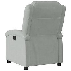 Acheter vidaXL Fauteuil inclinable électrique gris clair velours