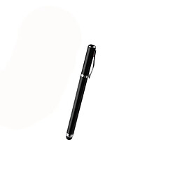 Muvit Stylet pour Écrans Capacitifs avec Embout Amovible et Fonction Stylo Noir