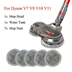 AD tête de nettoyage électrique humide et sec pour aspirateur sans fil Dyson V7 V8 V10 V11, accessoires avec réservoir d'eau, tampons de vadrouille