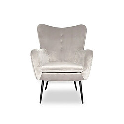 Meubler Design Fauteuil En Velours Design Zola - Taupe