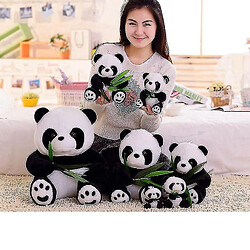 Acheter Universal Panda drôle avec feuilles de bambou peluche12cm