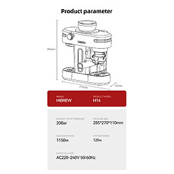 Machine à café expresso HiBREW H14, haut pas cher