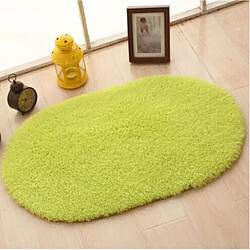 Wewoo Fausse Fourrure Tapis de Bain Antidérapant de Salle de Enfants de Chambre Ovale de SalonTaille 120x200cm Vert Bonbon