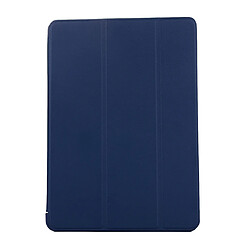 Wewoo Housse Étui Coque Pour iPad 10,2 pouces TPU Horizontal en cuiravec support à trois rabats Bleu