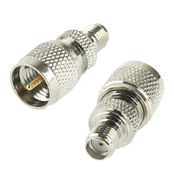 Wewoo Adaptateur coaxial SMA femelle à mini UHF mâle argent