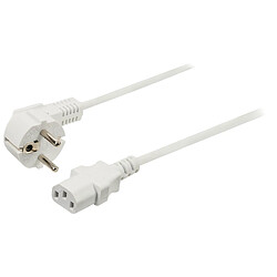 ANSMANN Câble Alimentation Schuko mâle coudé - IEC-320-C13 Droit 2.00 m Valueline Blanc