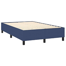 Sommier à lattes,Cadre à lattes de lit et matelas et LED pour Adulte Bleu 120x200 cm Tissu -MN14412 pas cher