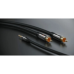 CSL-Computer Primewire - 1,5m HQ 3,5mm Stéréo Jack vers RCA Y Audio Câble - Câble 1 x Jack 3.5mm mâle vers 2X RCA mâle - Connecteur entièrement métallique sur Mesure - Série HQ Premium