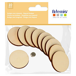 Artemio 10 magnets en bois à personnaliser