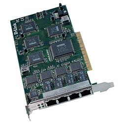 Carte Réseau Serveur D-Link DFE-570TX 8PCI005TX4A1 PCI 4x RJ-45 10/100 - Occasion