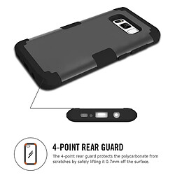 Wewoo Coque renforcée noir pour Samsung Galaxy S8 + / G9550 Dropproof 3 en 1 manchon en silicone téléphone mobile pas cher