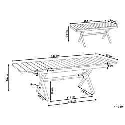 Avis Beliani Table de jardin Bois d'ingénierie Blanc FANES