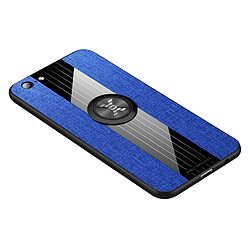 Avis Wewoo Coque Souple Pour OPPO A57 XINLI tissu de couture Shieldproof TPU Housse de protection avec support d'anneau bleu