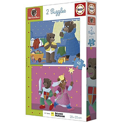 Acheter Educa Borras Puzzle - EDUCA - Petit Ours Brun : Ensemble de 2 puzzles de 48 pieces pour enfants des 4 ans