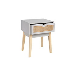 Table de Chevet Bois 1 Tiroir César Gris - Ostaria