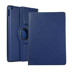 Etui en PU litchi avec support bleu foncé pour votre Apple iPad 10.2 (2019)