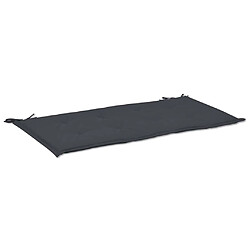 Decoshop26 Coussin du banc de jardin en tissu anthracite 100x50x3 cm DEC021550