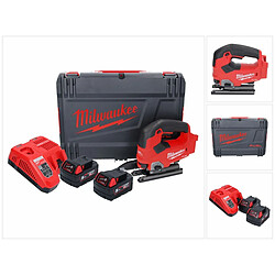 Milwaukee M18 FJS-502X Scie sauteuse sans fil - Course 25 mm 18V - Brushless + 2x Batteries 5,0 Ah + Chargeur + Coffret HD Box