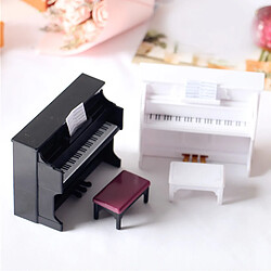 Mini Piano Avec Tabouret Enfants Pour 1/12 1/6 Décoration De Maison De Poupée Play Toys Blanc pas cher